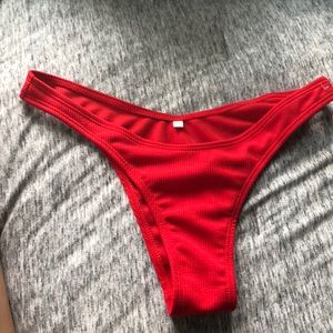 NWOT Red Cheeky Bottoms